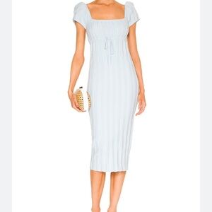 LPA baby blue midi knit dress